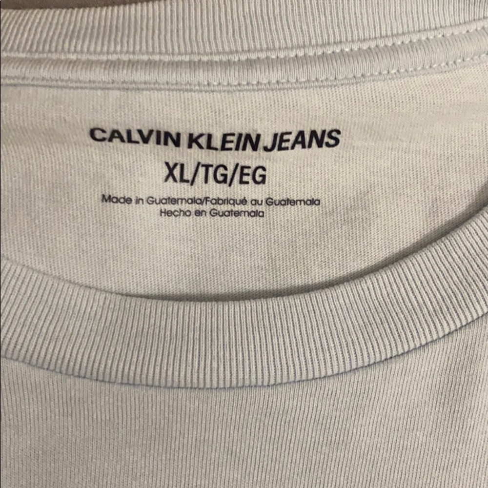 Blue Calvin Klein Box logo tee - Picture 2 of 2